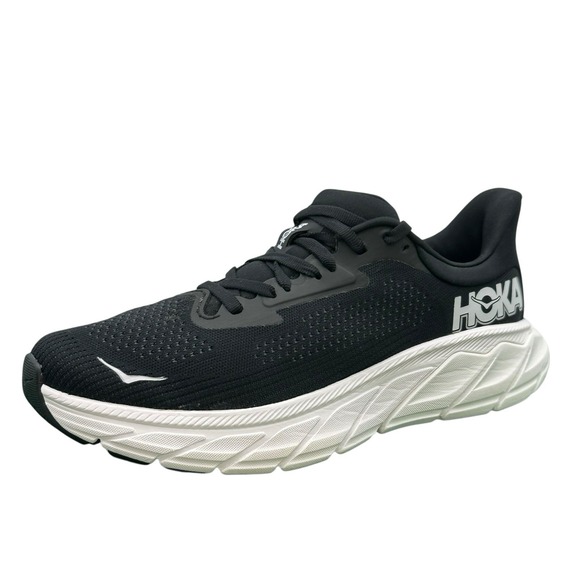 Women's 7.5 B - HOKA Arahi 7 Running Shoes Black White Comfort Shoes Sneakers
